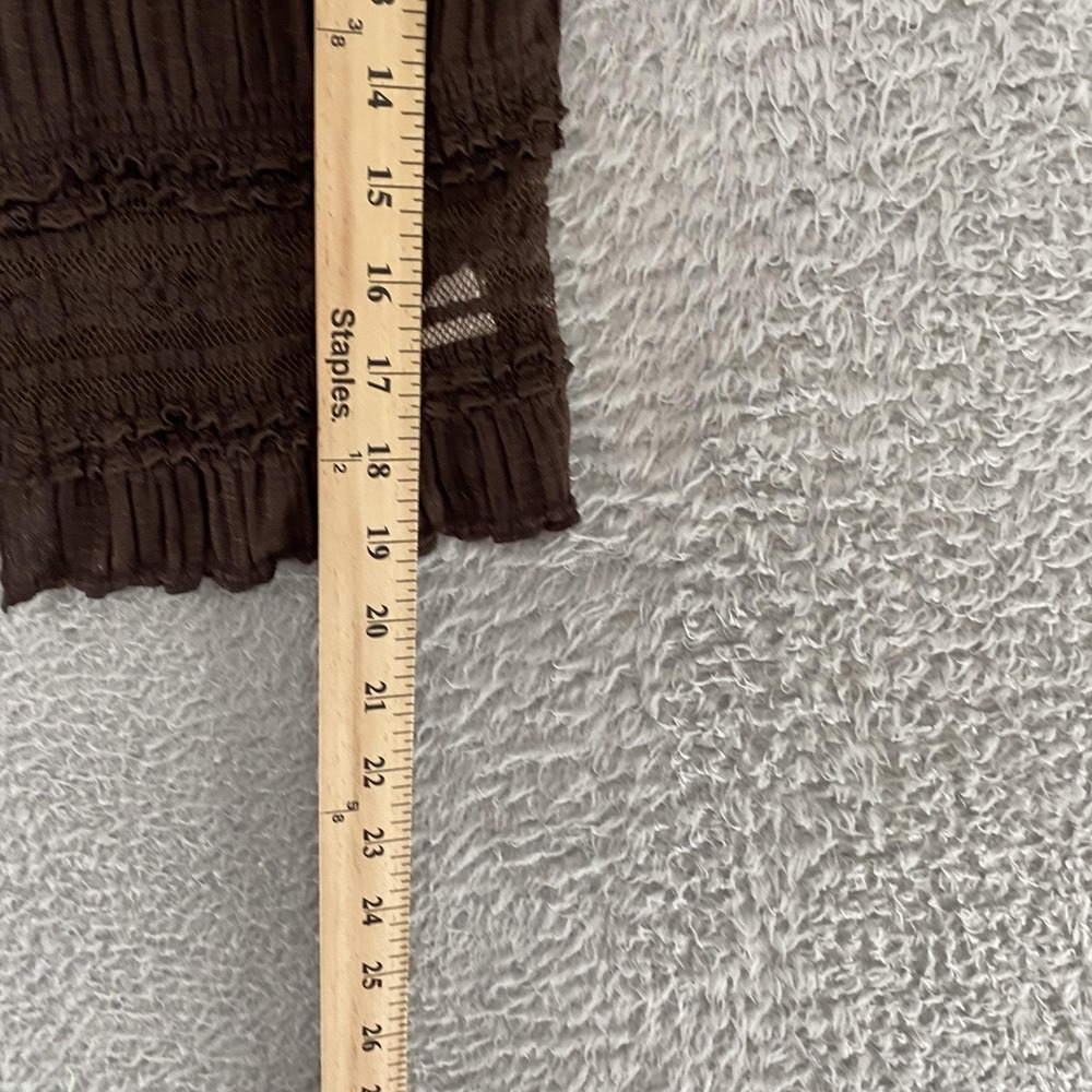 Good Days Project Tank Top Womens M Y2K Brown V Neck Whimsigoth Lace Ruffle Cami - Picture 7 of 13